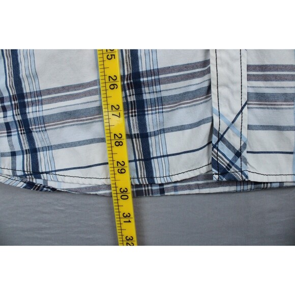 Kaalu Polo Shirt Plaid Multicolor Short Sleeve Button Streetwear Mens Large - Picture 5 of 10